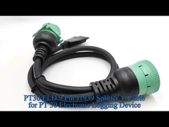 PT30 ELD 9 Pin J1939 Splitter Y Cable สําหรับ PT 30 อุปกรณ์เก็บไม้อิเล็กทรอนิกส์ รถบรรทุกภาระหนักในภาคเหนือ