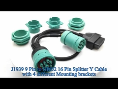 Deutsch J1939 ชาย หญิงไปยัง OBD 2 OBD2 Connector Splitter Y Cable