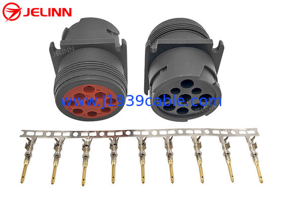 Type 1 Deutsch 9 Pin J1939 ขั้วต่อปลั๊กตัวผู้พร้อมพิน 9 PCS