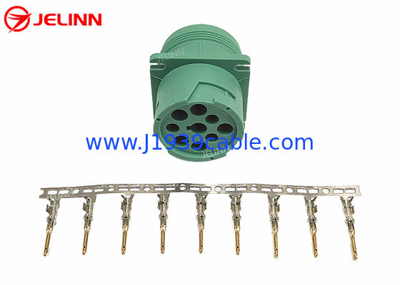ตัวเชื่อมต่อ สีเขียว ผลิต J1939 ประเภท 2 9 สายเชื่อมต่อแบบ PCS Crimp Contact Type