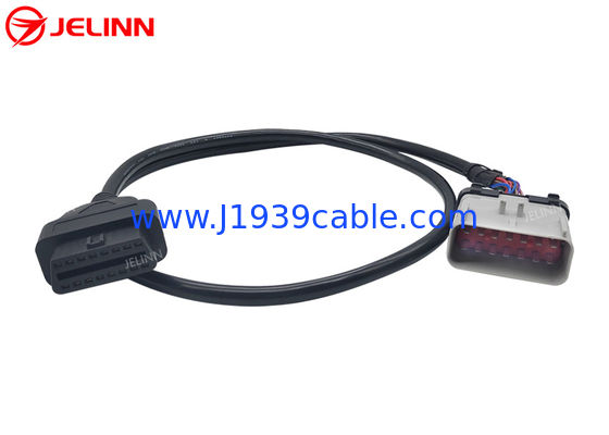 14 Pin RP1226 ชายไป OBD2 J1962 สายสตรีสําหรับ 2019 และรถบรรทุกหนักใหม่ในอเมริกาเหนือ