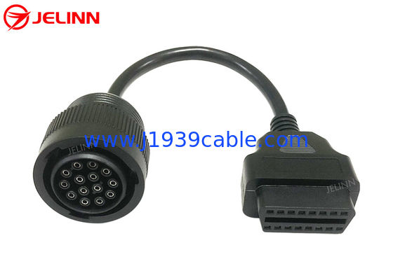 CAT 14 Pin to OBD 2 OBD2 16 Pin คาเบลวินิจฉัยสําหรับ Caterpillar