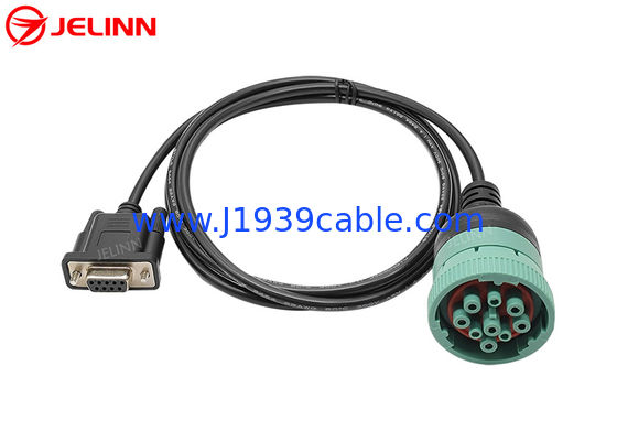 Deutsch Type 2 Round J1939 9 Pin ไปยัง RS232 D-sub DB9 คาเบล