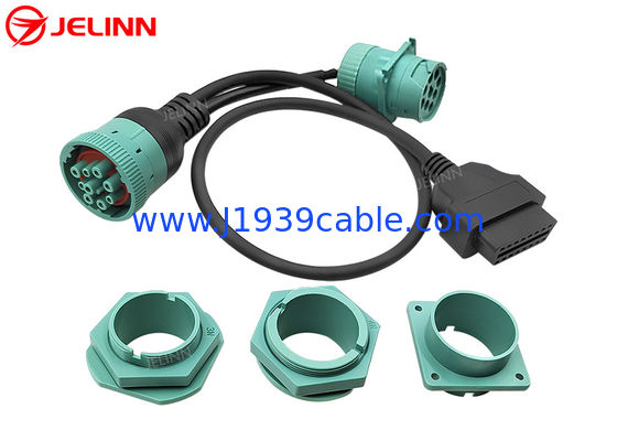 Deutsch J1939 เพศชาย เพศหญิงไปยัง OBD 2 OBD2 Connector Splitter Y Cable ด้วย 4 แผนที่แตกต่างกัน