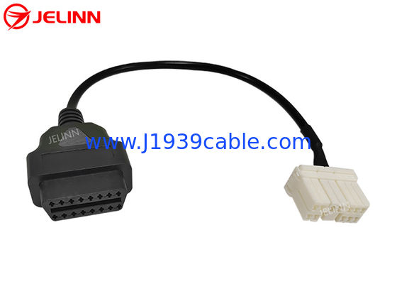 สายวินิจฉัย 12 ปินต่อ OBD 2 OBDII สาย 12 ปินต่อ 16 ปิน OBD2 สายไฟสําหรับ Tesla Model S ปี 2015 หรือเก่ากว่า