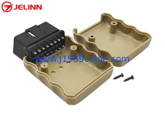 บุคคลที่กําหนดเอง OBD 2 กล่อง Case OBD2 บ้านและลูกปุ่มชายที่มีปินตรง