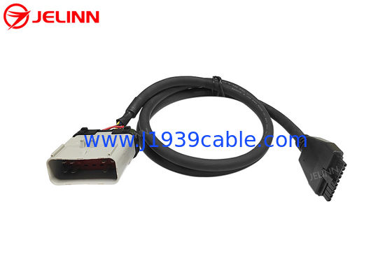 PT30 สายเคเบิลอุปกรณ์ ELD 14Pin RP1226 สายเคเบิลสําหรับอุปกรณ์เก็บไม้อิเล็กทรอนิกส์ รถบรรทุกภาระหนักในอเมริกาเหนือ