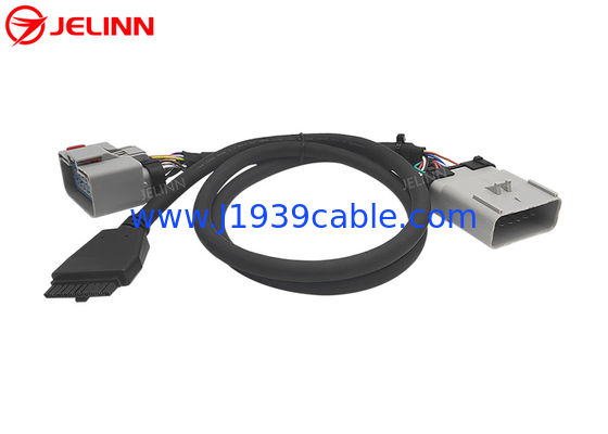 PT30 สายเคเบิลอุปกรณ์ ELD 14Pin RP1226 Y สายเคเบิลสําหรับอุปกรณ์เก็บไม้อิเล็กทรอนิกส์ รถบรรทุกภาระหนักในอเมริกาเหนือ